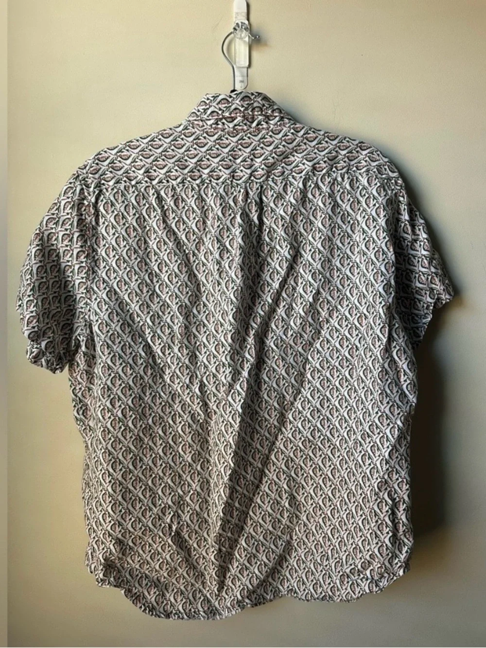 J crew Button Down Classic Fit Short-sleeve linen shirt flower print Cabana Cool